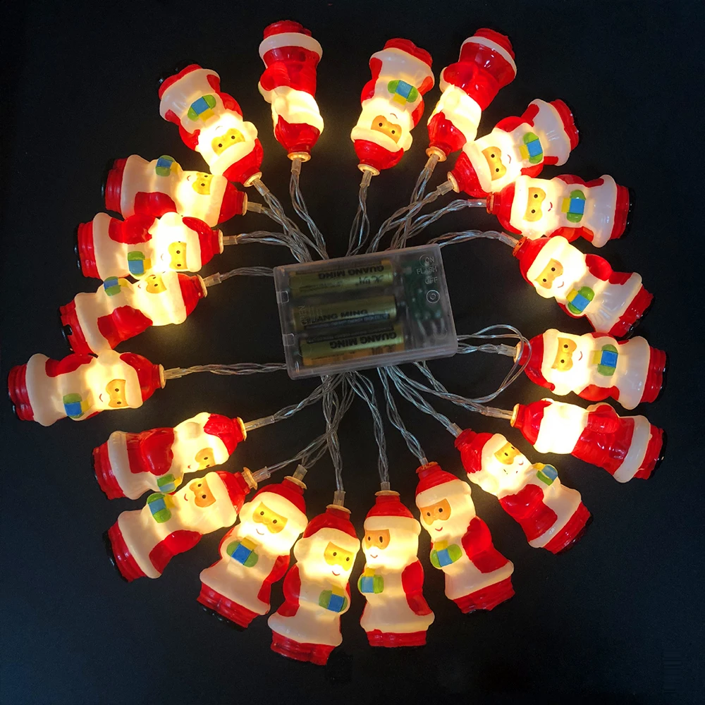 10/20LEDs Santa Claus, Vianočné LED Reťazec Svetlá Garland Rozprávkových Svetiel Vianoce, Vianočné Dekorácie Pre Domov Party Dovolenku Osvetlenie