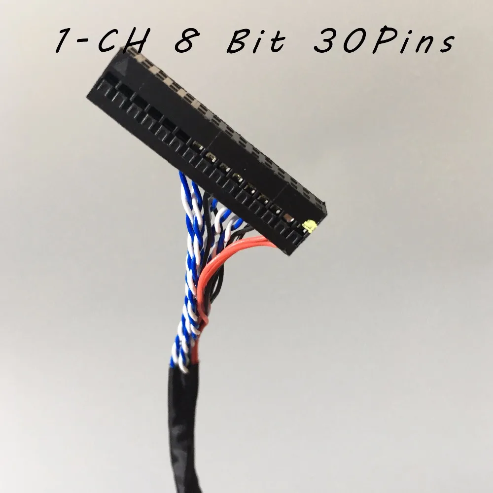 1Ch 8-bitové 30pins Univerzálny Ovládač Doska Obrazovky Kábel FIX-30P-D8 pre 30 pin 1 kanál LVDS