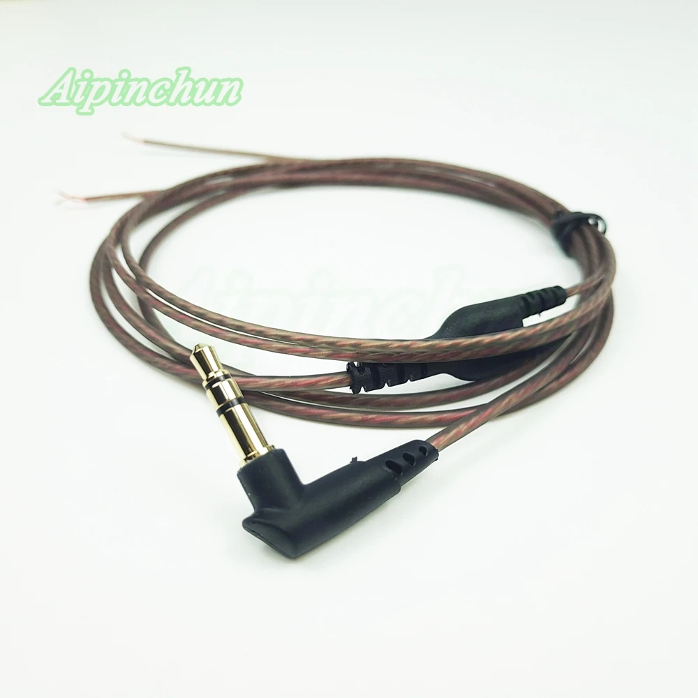 Aipinchun 3,5 mm 3-Pól Jack DIY Slúchadlá Audio Kábel Slúchadiel Opravu, Výmenu 124cm Drôtu Ohnuté Konektor AA0207