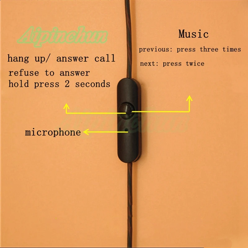 Aipinchun 3,5 mm DIY Slúchadlá Audio Kábel s Mikrofónom Slúchadlá Opravy Náhradný Drôt 120 cm Dĺžka Konektor AA0185