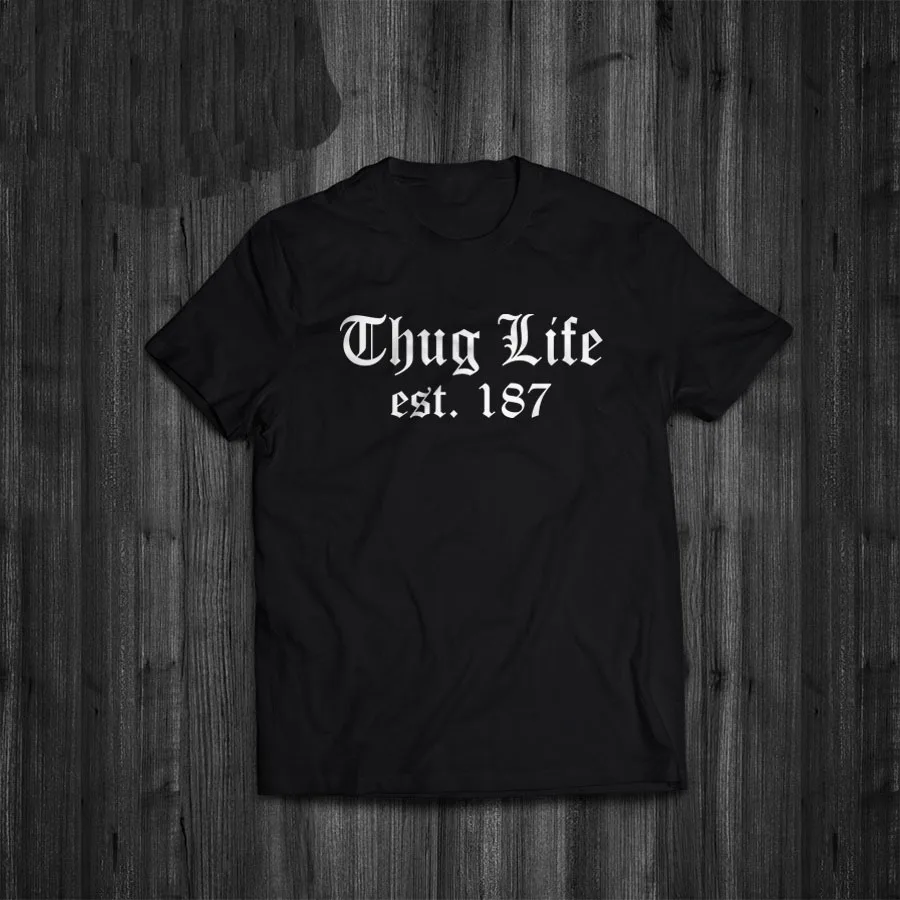 Muži 2019 Letné Kolo Krku T Shirt Lete Slávny Oblečenie T-Shirt Thug Life Est 187 Starý Anglický Čaj S Xxxl Tričko Košele 0
