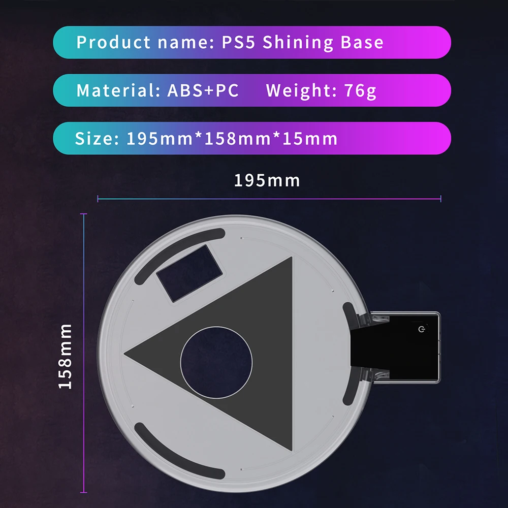 Nastaviteľné RGB Base PS5 Hosť Herné Konzoly Play Station 5 Príslušenstvo Podporu Herné Konzoly Atmosféru LED Svetlo Stojan
