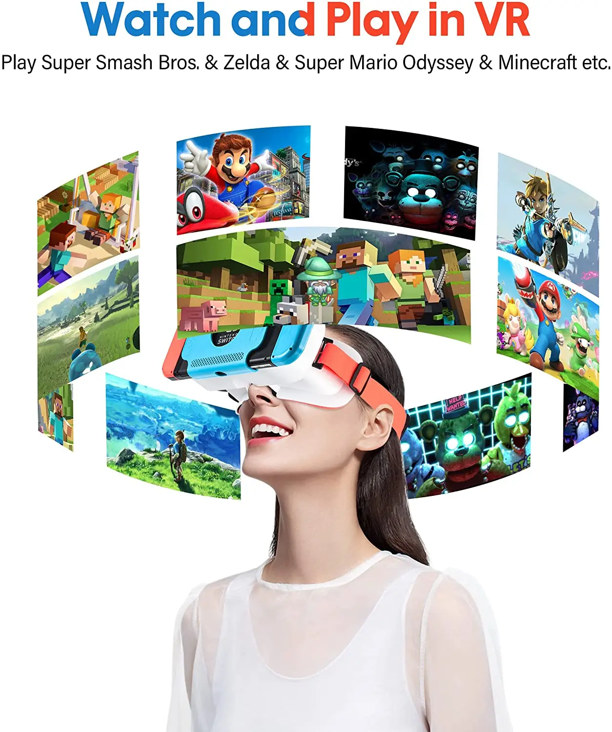 VR Headset pre Nintendo Prepínač OLED Model/Nintendo 3D Prepínanie VR (Virtuálna Realita) Okuliare Spínač VR Labo Okuliare Headset