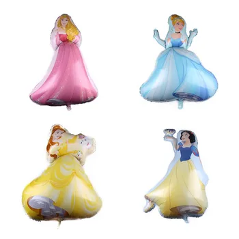 Cartoon mini princezná strany balóny belle fóliové balóniky princezná snehulienka balóny happy birthday Rapunzel balón 2