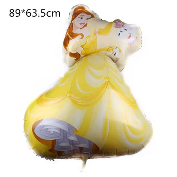 Cartoon mini princezná strany balóny belle fóliové balóniky princezná snehulienka balóny happy birthday Rapunzel balón 4