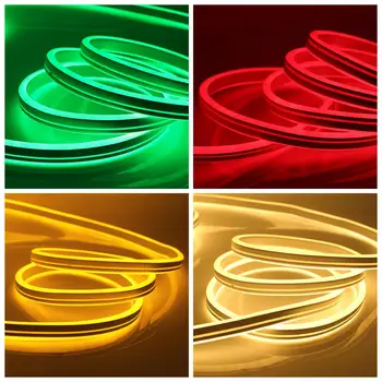 LED Pás svetla AC220V SMD 2835 120LEDs/M Flexibilné Neónové Lampy, Svetelné pásky Nepremokavé Vonkajšie Dovolenku Dekoratívne Led Neon pásy