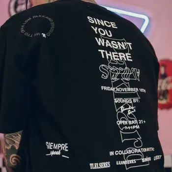 Móda Tlačené Písmeno Krátky Rukáv T-Shirt Hip Hop Bežné Tričká 2019 Zábavné Letné Bavlna Harajuku Tees Streetwear Tshirts