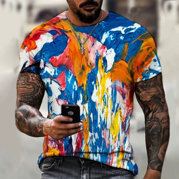 2022 pánske T-shirt Umenie Graffiti 3D Tlač T-shirt Bežné Mužov A Žien Osobnosti T-shirt Streetwear Plus Veľkosť T-shirt
