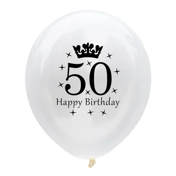 10Pcs Veku Transparentné Balóny Vzduchu 18 21 30 40 50 60 Rokov Happy Birthday Party Dekorácie Dospelých Hélium Jasné, Balóny