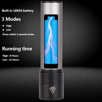 1200mAh Lítiové Batérie Baterky Zoomovateľnom Vstavané XML-T6 LED USB Nabíjateľná LED Baterka MINI Lampa Nepremokavé Camping Svetlo 1