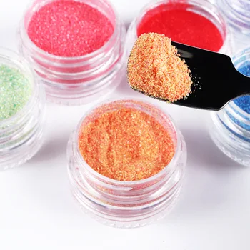 6 Farieb Zimný Sveter Farby na Nechty, Glitter Práškového Cukru Povlak Účinok Nail Art Pigment Prach pre DIY Manikúra Dizajn, Dekorácie 2