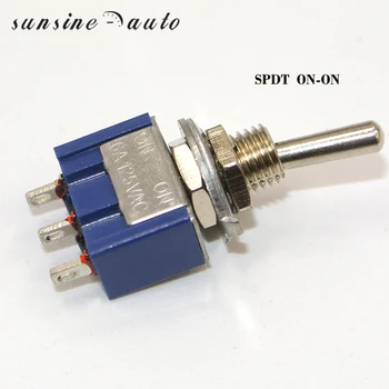 5 Ks Mini MTS-102 3-Pin AC NA-NA SPDT, 2 Polohy Latching Prepínač 6A 125V