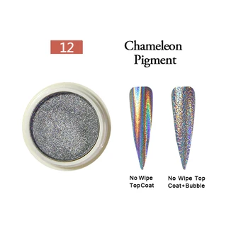 1Box Nechty Pevné Laserové Zrkadlo Prášok Zlato/Striebro Holografické Pokovovanie Titán Chameleon Prášok Dekorácie Pre Nail Art (**
