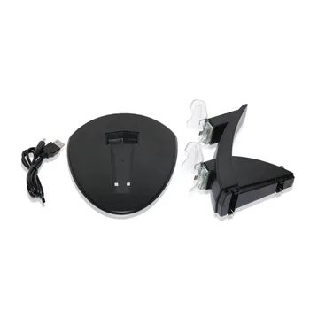 Čierna PRE PS4 Dual USB Nabíjací Dock Stojí Podpora Držiaka Nabíjačka pre Playstation 4 Hra Bezdrôtový ovládač