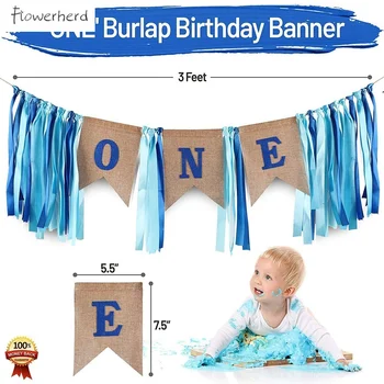 Jeden Rok Staré Happy Birthday Nastaviť Chlapec Dekorácie Narodeniny Balón Nastaviť Banner Narodeniny Dekorácie Baby Sprcha Dekorácie