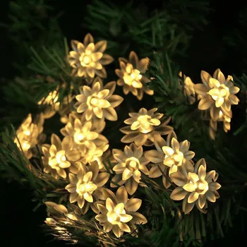 Vlkovcový Garland Solárne Lampy String Ozdoby Víla, Svetlá, Vianočné Dekorácie Nový Rok Solárne Svetlo Led Vonkajšie Vianočné Osvetlenie
