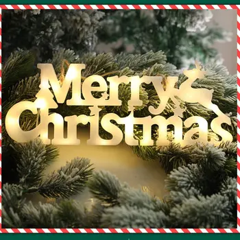NOVÉ Farebné 'Veselé Vianoce' LED List Batérie Prevádzkované String Svetlá pre Vnútorné Vianoce, Narodeniny Dekorácie