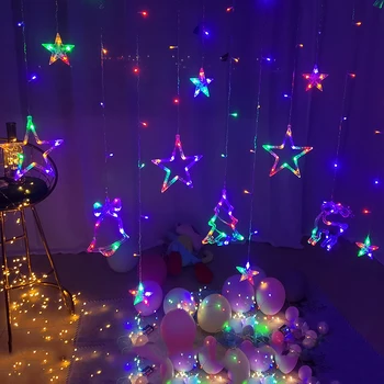 LED Reťazec, Svetlá, Vianočné Dekorácie, Svadobné Veniec 3,5 M Víla Opony Lampa Dovolenku Vonkajšie Pre Spálne 2022 Nový Rok Dekor