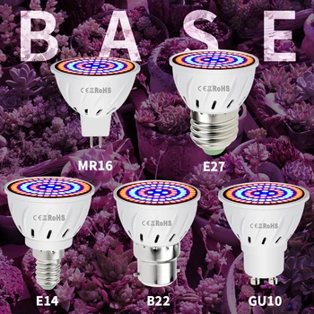 CanLing GU10 LED Rásť Svetlo celé Spektrum E27 Rastlín Žiarovka Led, 3W MR16 Fitolampy E14 Phyto Lampa pre Rastliny, Semená kvetín 5W