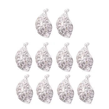 10Pc Leaf Drahokamu Crystal Charms Prívesky pre KUTILOV, Šperky, Takže Zistenia