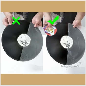 Výrazný 2KS Vinyl Čistenie Chránič Mat Disku Držiteľa Ochranné Puzdro Čistenie Gramofónu 5