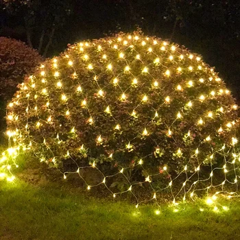 LED Čistý String Svetlo Oka Svadobné Opony Víla String Svetla, Záhrade Vianočný Večierok Nový Rok Dekorácie Vlkovcový Vonkajšie EÚ 220V