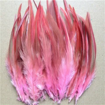 Vysoká kvalita 50pcs krásne ružové 10-15 cm/4-6inches prírodné bažant krku perie DIY oblečenie, klobúk dekorácie