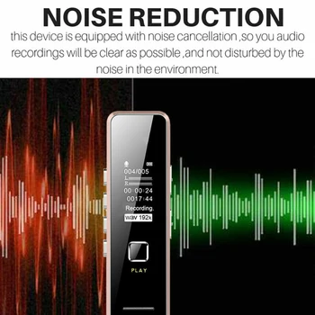 Profesionálny Digitálny Audio Rekordér reproduktory Digitálny Hlasový Záznamník Prehrať Zvuk 32GB Nabíjateľná Digitálny Hlasový Záznamník Mini