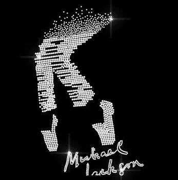 2 ks/veľa Michael Jackson Kamienkami dizajn hot fix žehlička na prevody motívom hot fix drahokamu Kamienkami železa záplaty