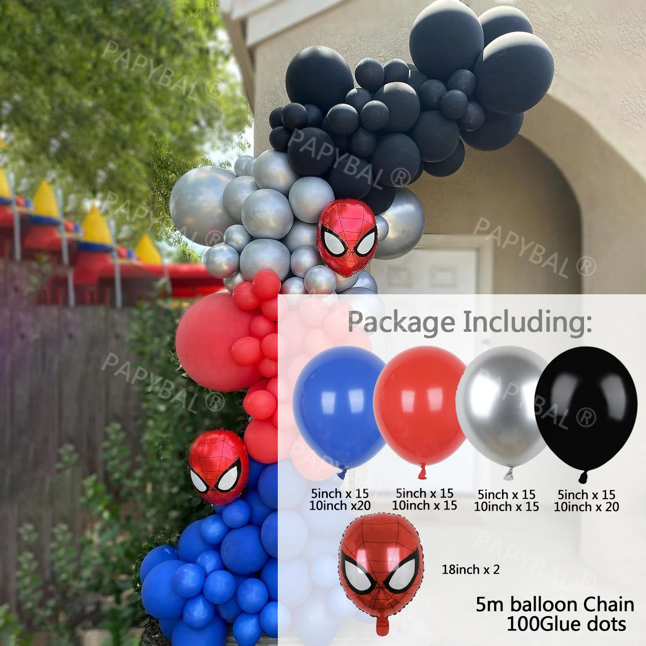 134pcs Marvel Spiderman Arch Garland Balóny Reťaz Sada 10 inch Červená Modrá Latexový Balón Dieťa Boys Darčeky, Narodeninová Párty Dekorácie 1