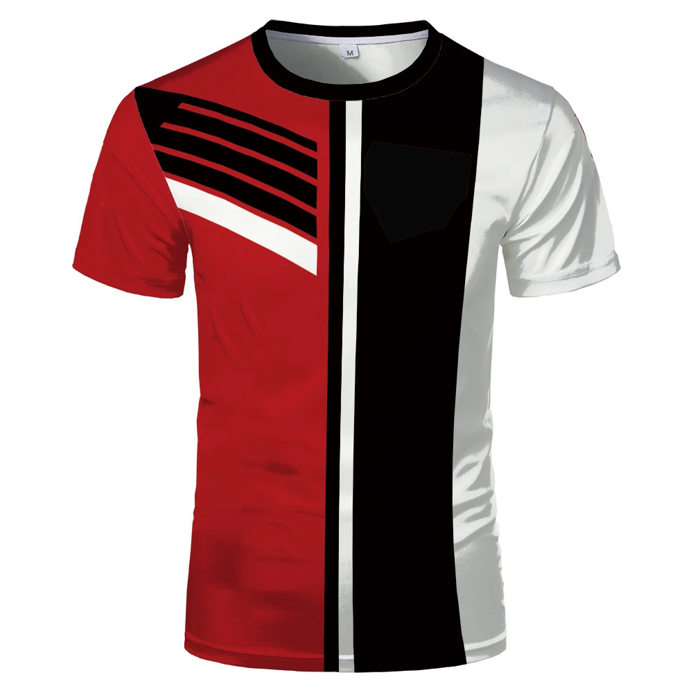 Letné Módne Športové O-Krku Bežné Krátky Rukáv Trendy pánske 3D Vytlačené Priedušná T-Shirt Top 1