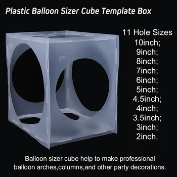 11 Otvorov Balón Sizer Box Námestie Balón Meranie Nástroj Na Balón Arch Narodeniny, Svadobné Dekorácie Deti Baby Sprcha 5