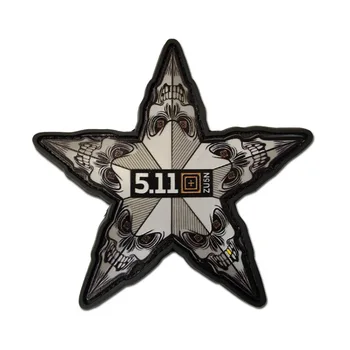 511 Piatich-star Velcro Odznak 3D PVC Taktických Vojenských Patch Gumy Vonkajšie Batoh Pás Taška Kabát, Klobúk Dekoratívne Byť Vždy Pripravený