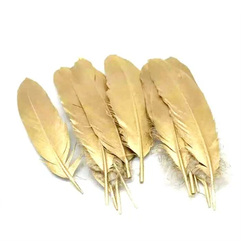 Zlato Strieborná Farba Goose Dekor Kačacie Perie pre Remeslá DIY Remesiel Šperky Remeselné Príslušenstvo Oblak, Dekorácie Plumas