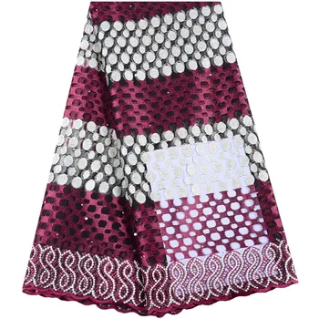 Najnovšie Afriky Čipky Textílie 2019 Vysoko Kvalitnej Čipky Nigérijský Francúzskej Čipky Textílie S Korálky Farba Hnedá Tylu Čistý Čipky Textílie S1508