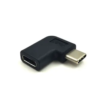 USB 3.1 Typ C Samica 90 ° Uhol Muž Adaptér Converter Konektor USB-C