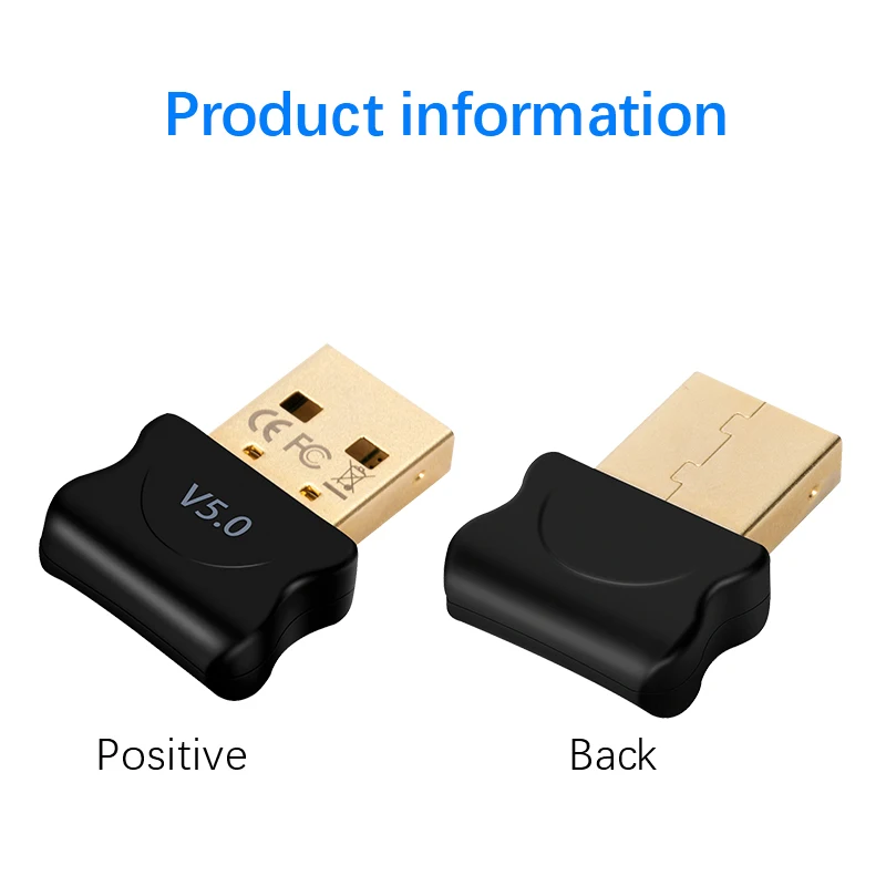 5.0 Bluetooth-kompatibilného Adaptéra USB Vysielač pre Pc Počítač Receptor Prenosné Slúchadlá Audio Tlačiareň Údaje Dongle Prijímač 2