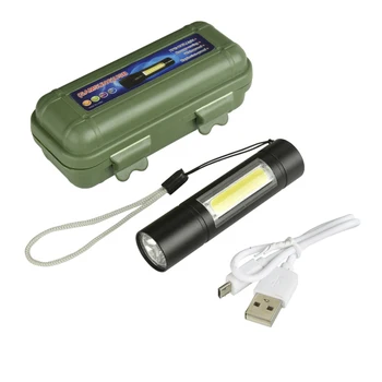 Mini LED Baterka Vstavané 14500 USB Nabíjateľné Q5+KLAS 3 Režimy Pochodeň Linterna Rybárske Svetlo Lov na Čítanie 1