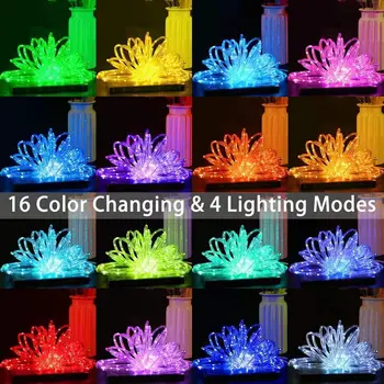 5/10M LED Reťazec Svetlá 16 Farebný Drôt Garland Domov Vianoce Svadobné Party Víla Svetla Dekorácie Napájaný USB S Diaľkovým