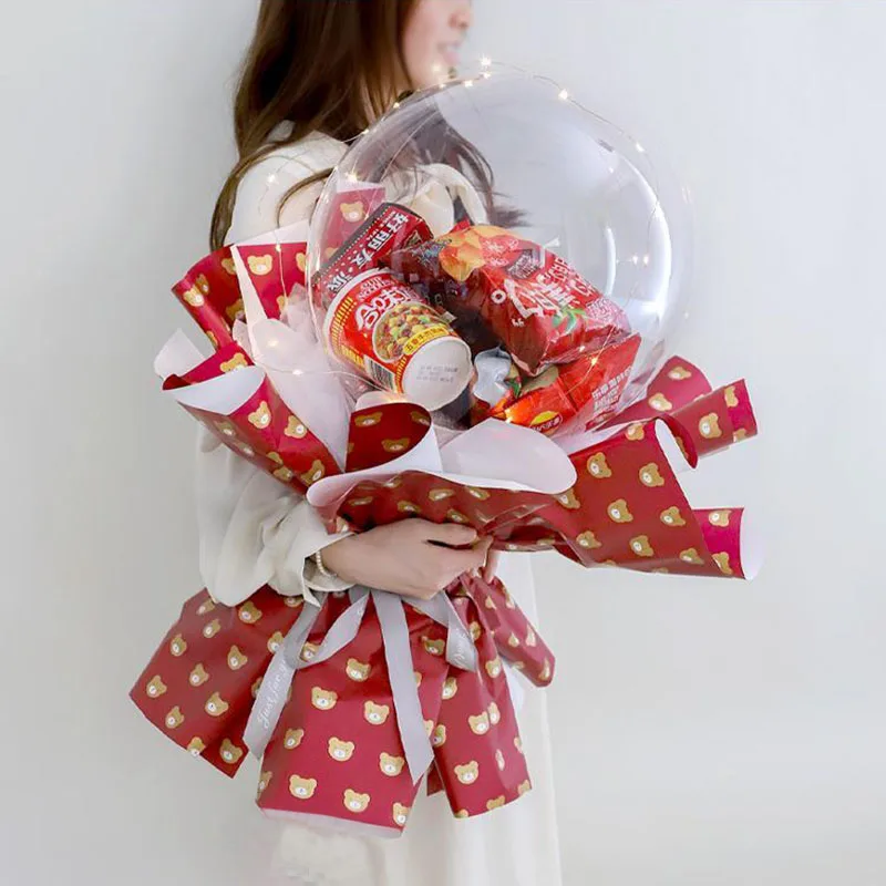 5 ks 30inch Širokým Hrdlom BOBO Balón Transparentné Bubble bobble na Valentína Kvety Ballon Darček k Narodeninám, Svadobné Zapojenie Dekor 3