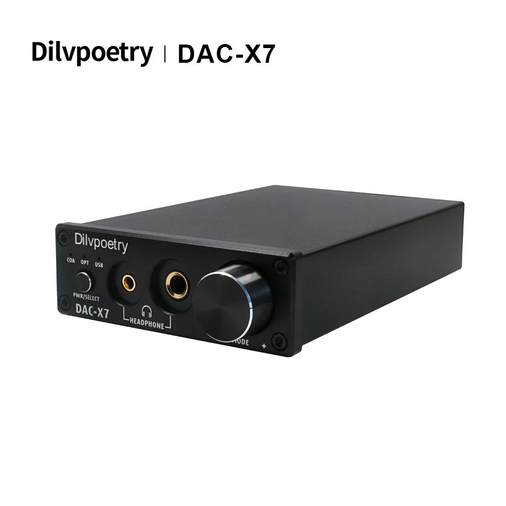 Dilvpoetry-DAC-X7 USB dac pre 3.5+6.35 pre Slúchadlá, PC-USB podporuje 24bit/192kHz dekodér SA9123L+ESS9018K2M+TPA6120+LM49720+NE5532 3