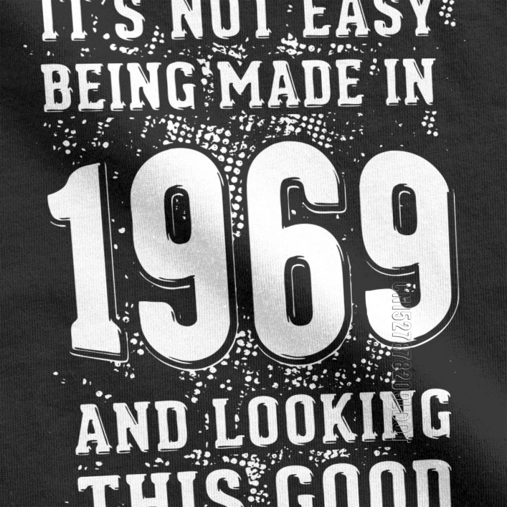 Muž Výročie Narodenia T Shirt Zábavné 1969 Narodeniny T-Shirt 50 Rok Darček Mužské Tričko Basic Tees Posádky Krku Oblečenie Bavlna Tlačené 3