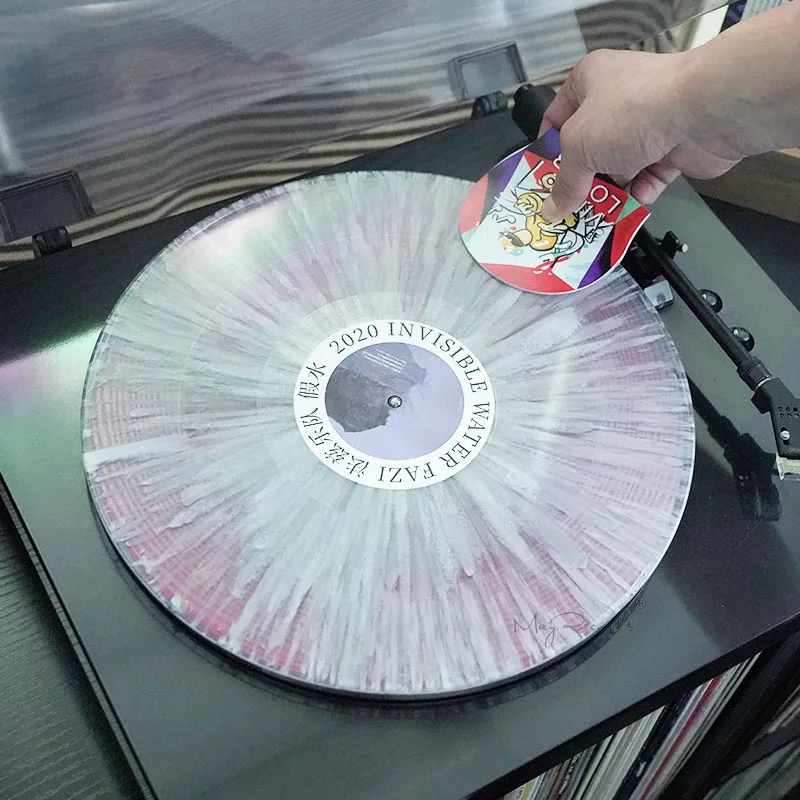 Výrazný 2KS Vinyl Čistenie Chránič Mat Disku Držiteľa Ochranné Puzdro Čistenie Gramofónu 3