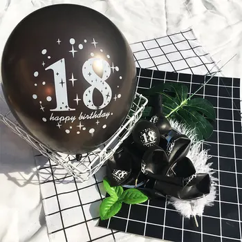 5 ks pearlescent latex vytlačené balóny pre happy 18. narodeniny strana 12 palcový 18. narodeniny dekorácie