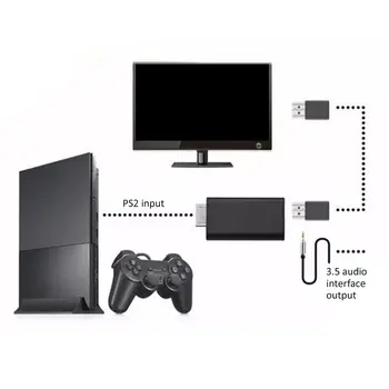 Prenosné na PS2 na kompatibilný s HDMI Audio Video Converter AV Adaptér kompatibilný s HDMI Kábel Pre SONY PlayStation 2 Plug And Play