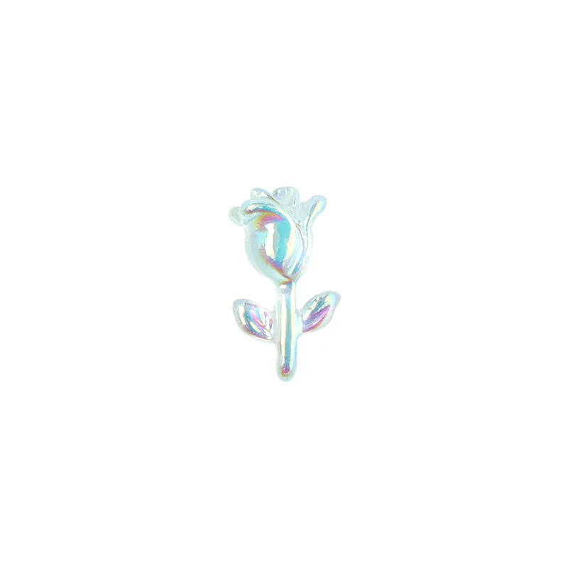 30Pcs 3D Roztomilý Živice Aurora Ruže, Kvety, Ozdoby Na Nechty Umenie Šperky, Prívesky DIY Manikúra Nechty, Glitter Príslušenstvo 4