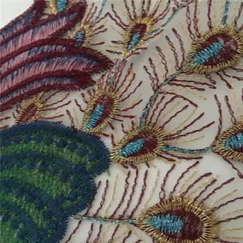 Móda Výšivky Peafowl Golier, Čipka Golier Šitie DIY Čipky Textílie Golier Dekorácie Šaty Príslušenstvo Multi-farebný Golier