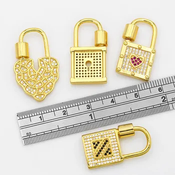 OCESRIO DIY Cubic Zirconia Láska Srdce Medailón Charms Dodávky Pre Krásne Handmade Šperky, Prívesok, Takže Príslušenstvo pdta122