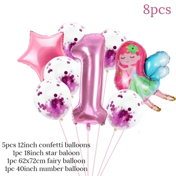 Unicorn happy birthday party dekor číslo balóny dúha unicorn dievča narodeniny balón set baby sprcha dievča baloon ballon