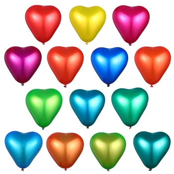 10pcs 10 inch dvojvrstvové Chrome balóniky metalíza lesklá latexová srdce balónikov hélium globos svadby, narodeniny, party dekorácie